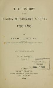 Cover of: The history of the London Missionary Society, 1795-1895