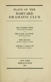 Cover of: Plays of the Harvard Dramatic Club