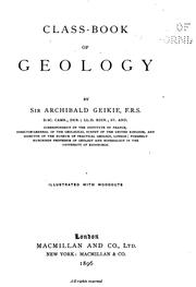 Cover of: Class-book of Geology