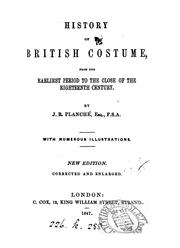 Cover of: History of British costume [by J.R. Planché]. by J. R. Planché