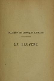 Cover of: La Bruyère