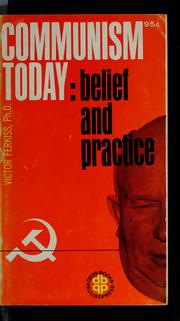 Cover of: Communism today: belief and practice.