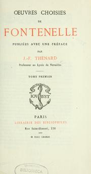 Cover of: Oeuvres choisies de Fontenelle
