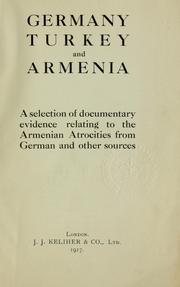 Cover of: Germany, Turkey and Armenia by 