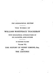 Cover of: The Works of William Makepeace Thackeray by William Makepeace Thackeray, Oscar Leslie Stephen