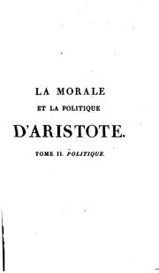 La morale et La politique d'Aristote