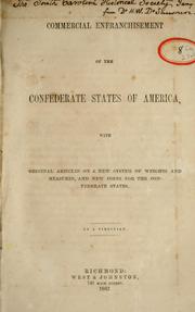 Cover of: Commercial enfranchisement of the Confederate States of America | Cooke, John Esten