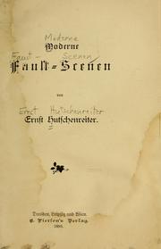 Cover of: Moderne Faust-Scenen