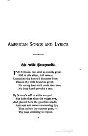 Cover of: The golden treasury of American songs and lyrics