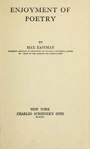 Cover of: Enjoyment of poetry by Max Eastman