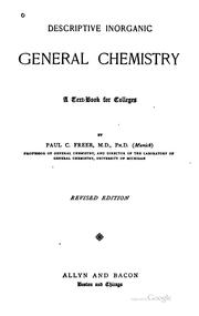 Cover of: Descriptive inorganic general chemistry.: A text book for colleges
