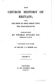Cover of: The church history of Britain by Thomas Fuller
