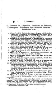 Cover of: Jahresbericht über die Fortschritte der Pharmacognosie, Pharmacie und ...