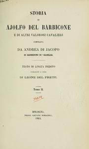 Cover of: Storia di Ajolfo del Barbicone: e di altri valorosi cavalieri
