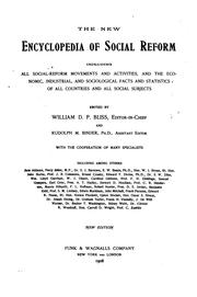 Cover of: The new encyclopedia of social reform by William Dwight Porter Bliss, William Dwight Porter Bliss