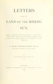 Cover of: Letters from the land of the rising sun by H. Spencer Palmer