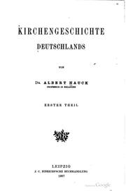 Cover of: Kirchengeschichte Deutschlands by Albert Hauck
