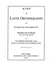 Cover of: Aids to Latin orthography.