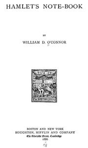 Cover of: Hamlet's note-book by William Douglas O'Connor