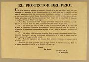 Cover of: El Protector del Peru. Uno de los deberes del gobierno es promover la libertad