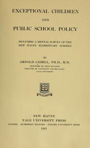 Cover of: Exceptional children and public school policy