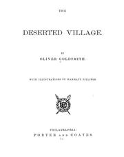 Cover of: The deserted village by Oliver Goldsmith