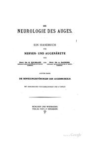 Cover of: Die Neurologie des auges v.6, 1915