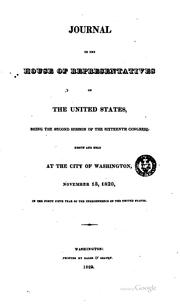 Cover of: Journal by United States. Congress. House