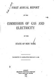 Cover of: Annual Report of the Commission of Gas and Electricity of the State of New York