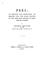 Cover of: Peel: Its Meaning and Derivations: An Enquiry Into the Early History of the ...