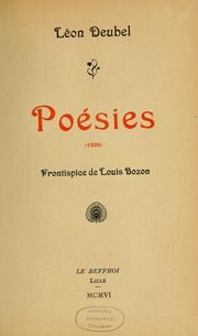Cover of: Poésies (1905) by Léon Deubel