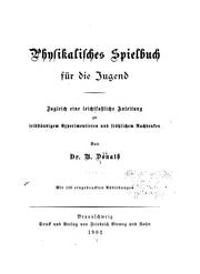 Cover of: Physikalisches Spielbuch für die Jugend by Bruno Donath