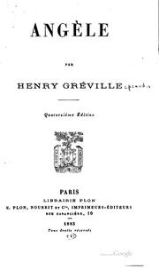 Cover of: Angèle by Henry Gréville
