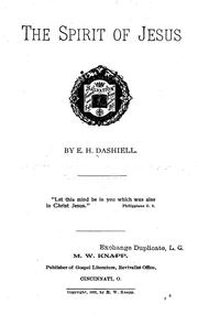 The spirit of Jesus by E. H. Dashiell