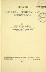 Cover of: Essays in Occultism, Spiritism, and Demonology by Harris, William Richard