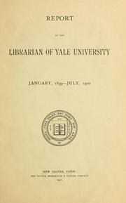 Cover of: Report of the librarian