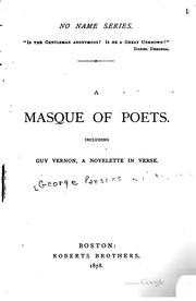 Cover of: A masque of poets. by George Parsons Lathrop