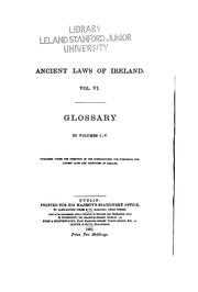 Cover of: Ancient laws of Ireland ... by Ireland.