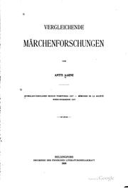 Cover of: Vergleichende märchenforschungen