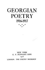 Cover of: Georgian poetry, 1916-1917.