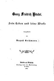 Cover of: Georg Friedrich Händel: Sein Leben und seine Werke
