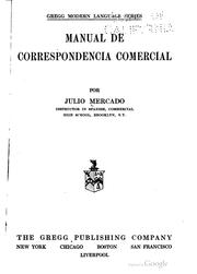 Cover of: Manual de correspondencia comericial