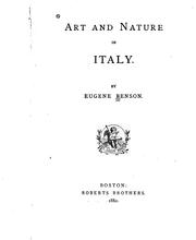 Cover of: Art and Nature in Italy by Eugene Benson