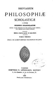 Cover of: Brevarium philosophiae scholasticae