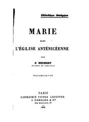 Cover of: Marie Dans L'Eglise Anténicéenne