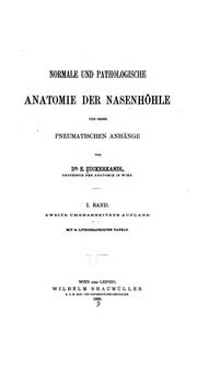 Cover of: Normale und pathologische Anatomie der Nasenhohle