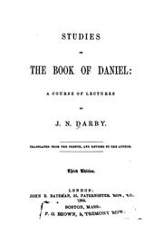 Cover of: Studies on the Book of Daniel: A Course of Lectures