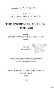 Cover of: The Exchequer Rolls of Scotland =: Rotuli Scaccarii Regum Scotorum by John Stuart, George Burnett, George Powell McNeill, Scotland Court of Exchequer