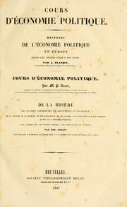 Cover of: Cours d'©Øeconomie politique by 