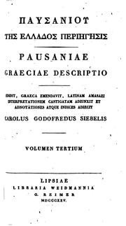 Cover of: Pausaniae Graeciae descripto: Pausaniae Graeciae descriptio